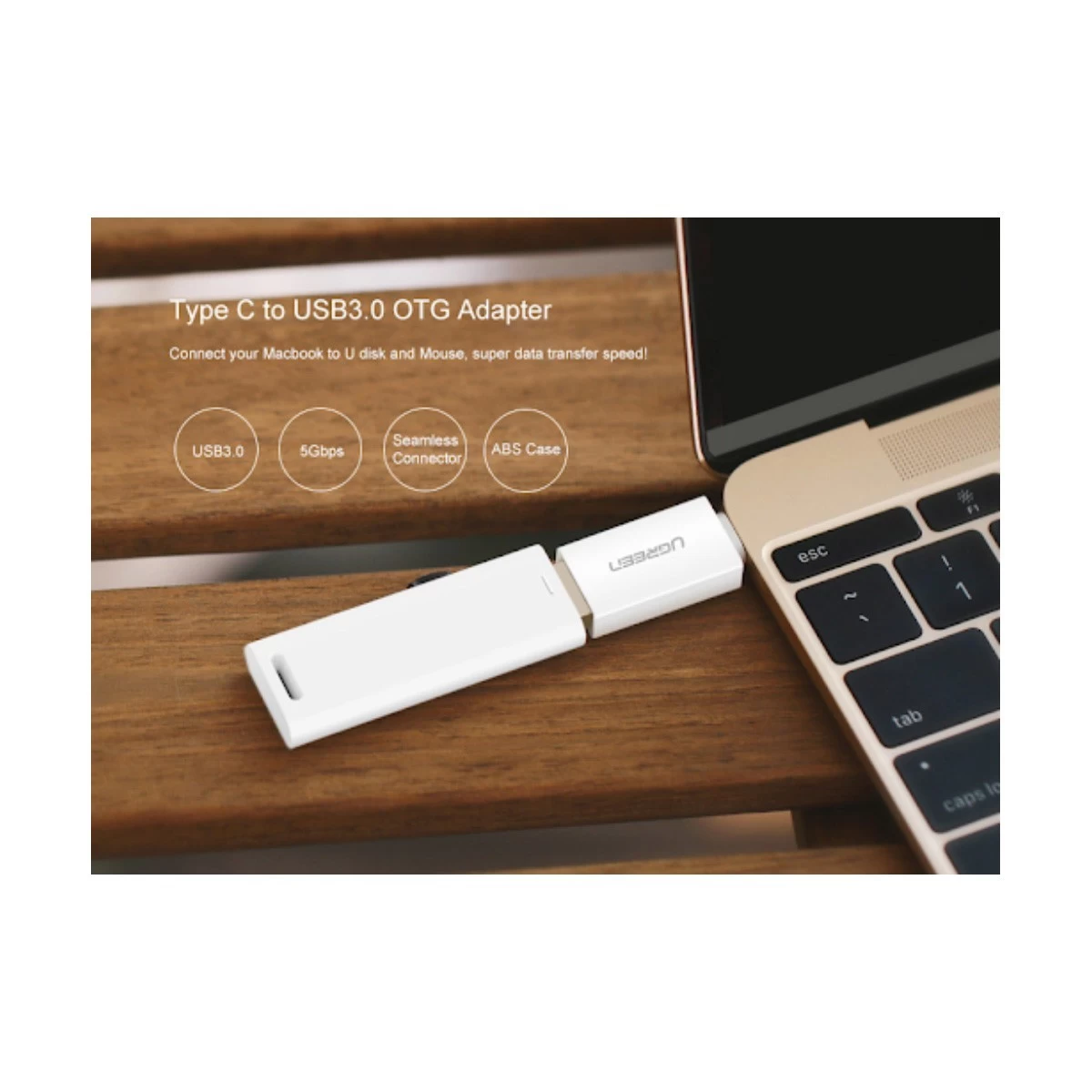Ugreen 30155 Type-C to USB Type A Type-C Converter features