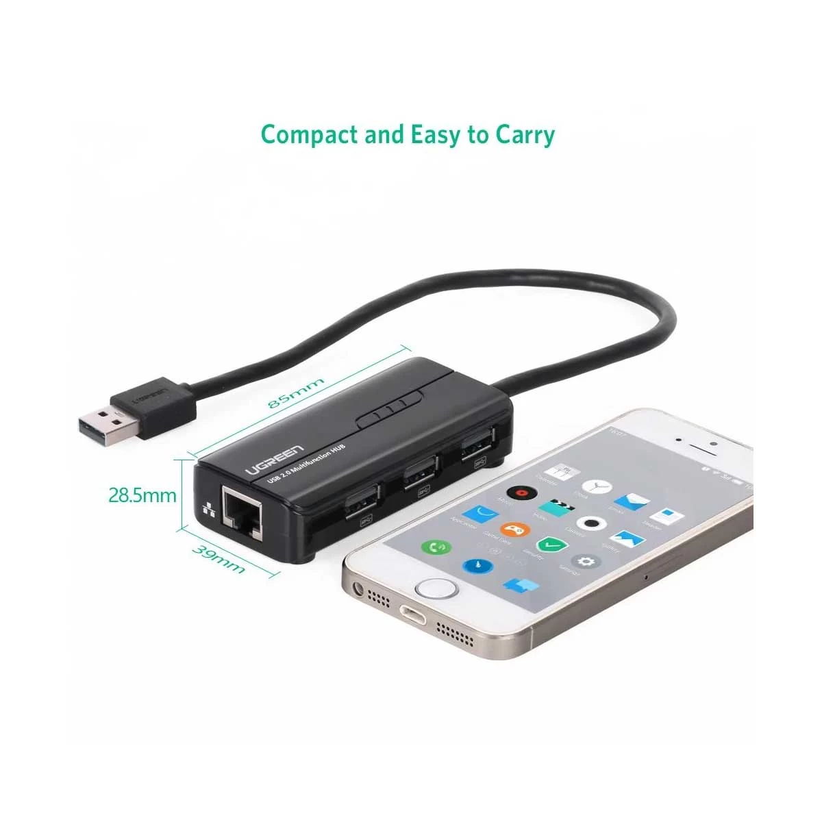 UGREEN Ugreen 20264 USB Male to 3 2.0 & LAN Female USB Converter in BD