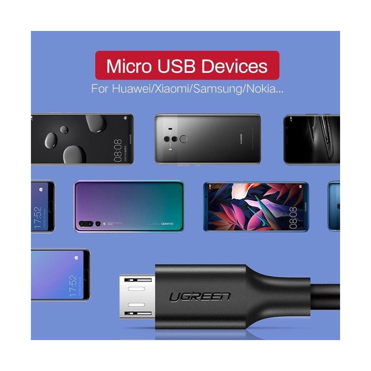 Ugreen 60138 USB Male to Micro USB USB Cable Price in BD