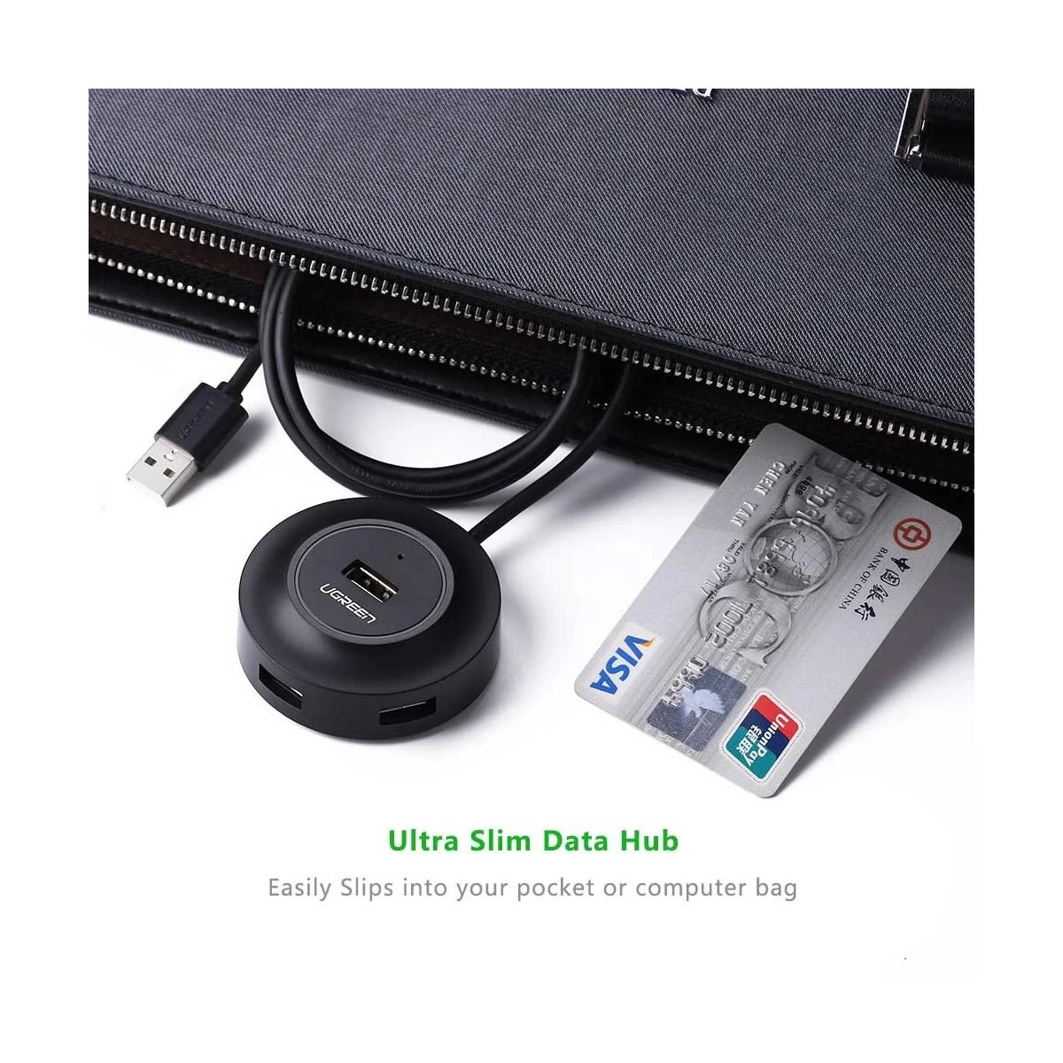 Ugreen CR106 USB Male to Quad USB Female USB HUB