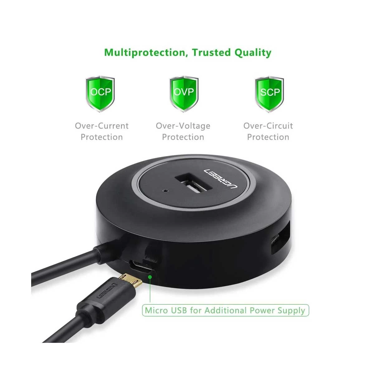 Ugreen CR106 USB Male to Quad USB Female USB HUB Price in BD