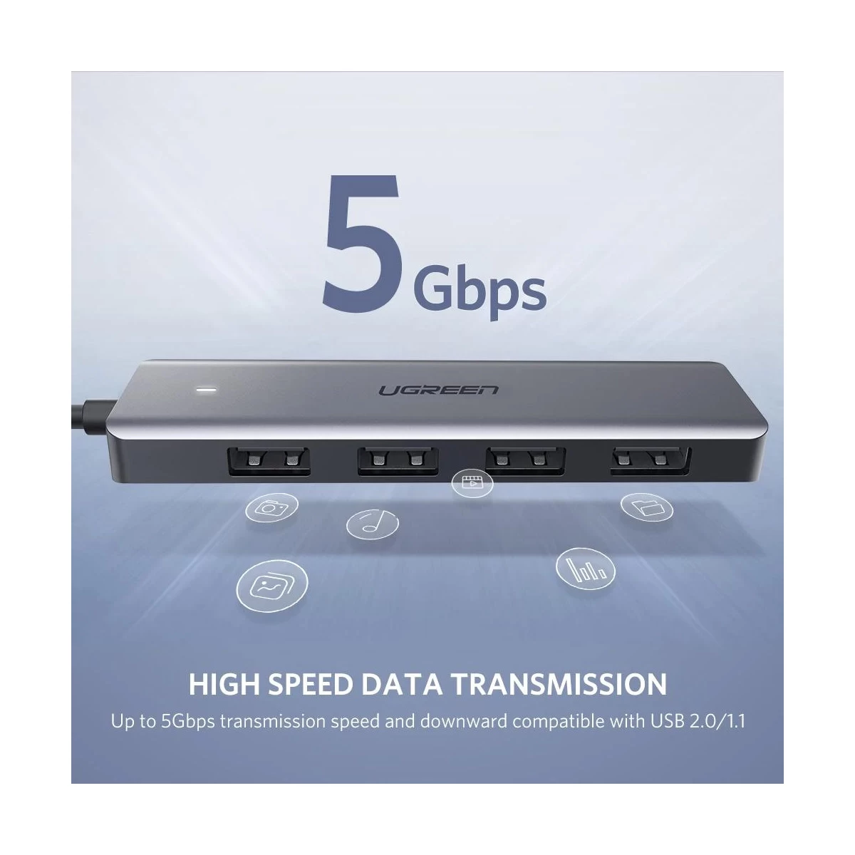 Ugreen 50985 USB Male to Quad Female USB HUB in BD