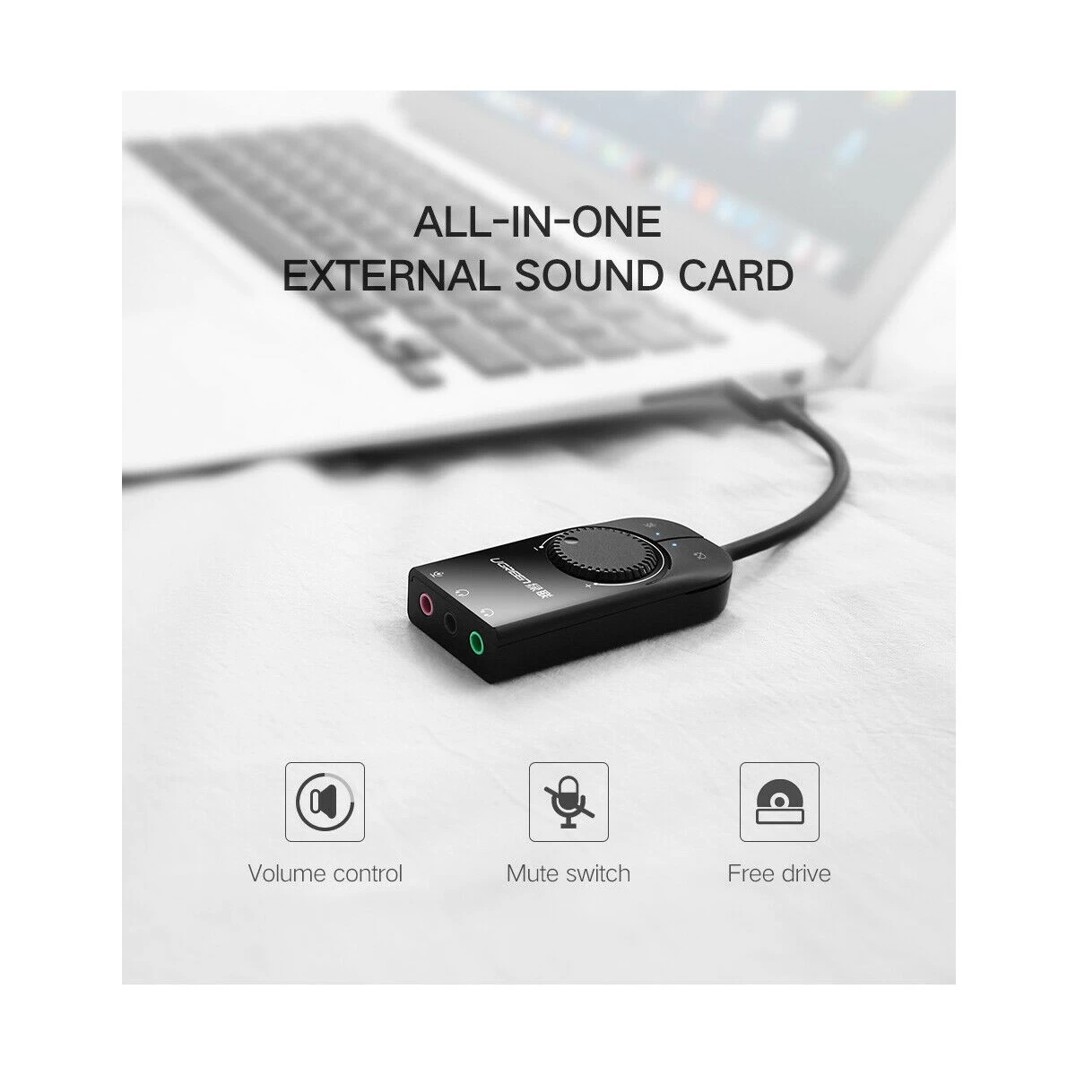 Ugreen CM129 USB to Tri 3.5mm USB Converter in BD