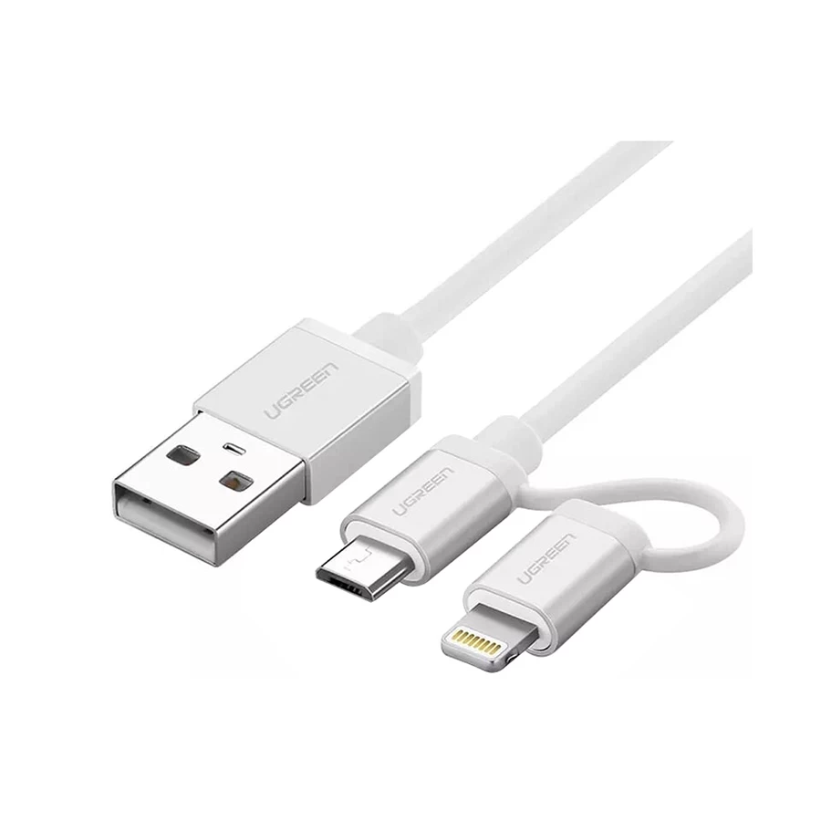 Ugreen 30670 USB Male to Micro & Lightning USB Cable