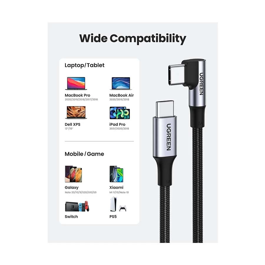 Ugreen 70645 USB Type-C Male to Male USB Cable Price in BD