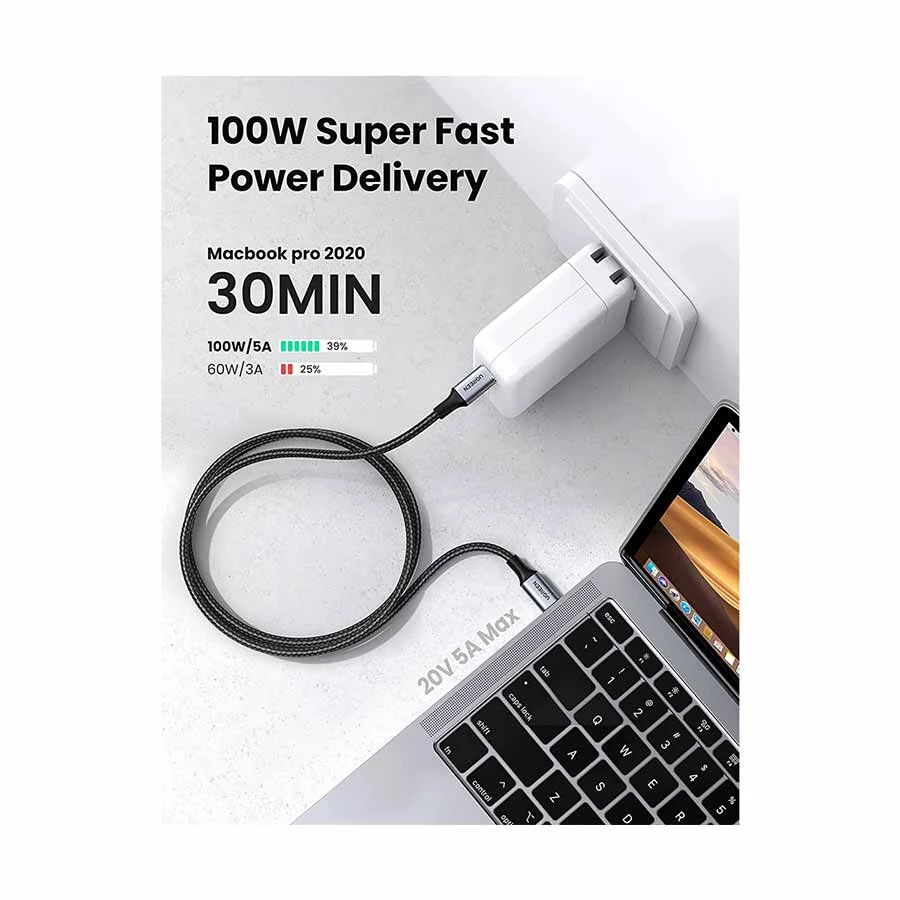 Ugreen US316 USB Type-C Male to USB Cable in BD