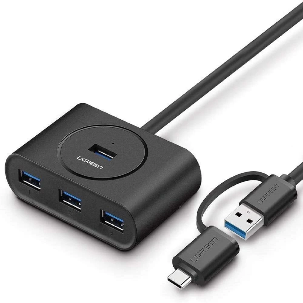 Ugreen CR113 USB & Type-C Male to Quad Female USB HUB