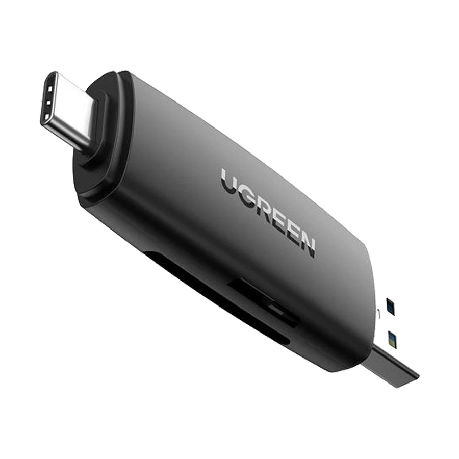 Ugreen 80191 USB Type-C & Male to SD/Micro SD/MMC Micro/RS MMC Card Reader