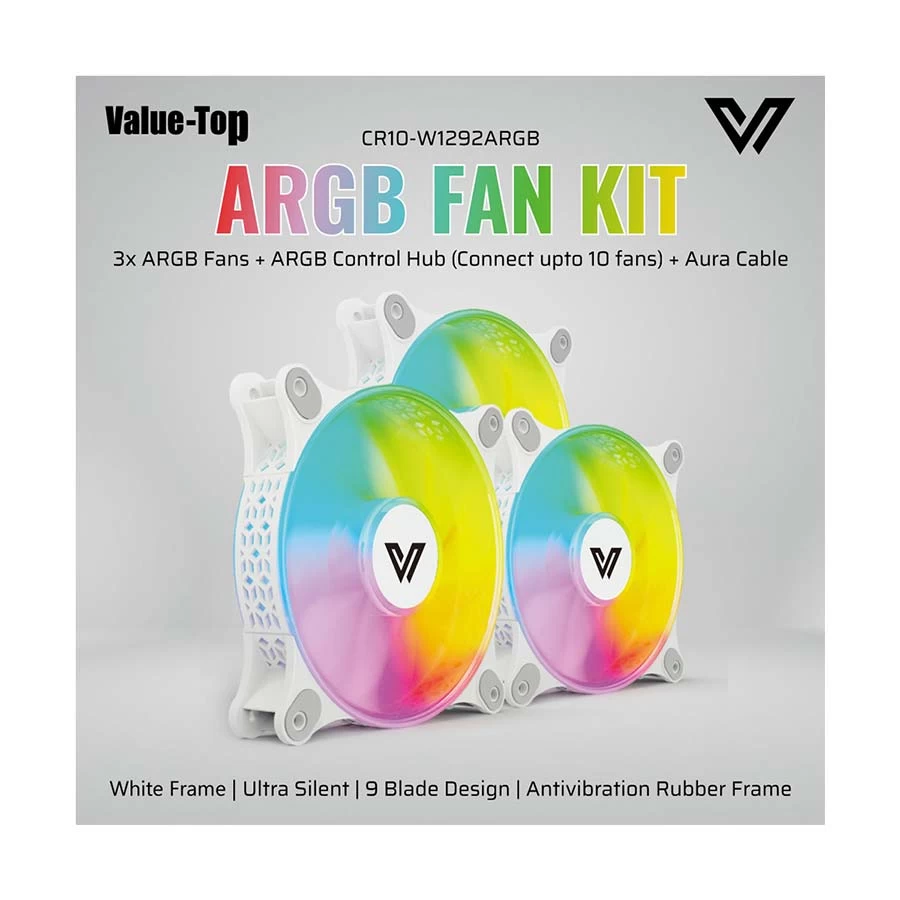 Value Top CR10-W1292ARGB Casing Fan Price in Bangladesh