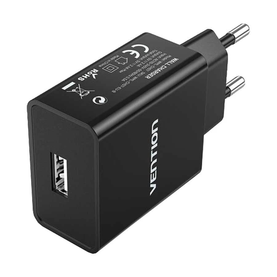 Vention WML-CH07-EU-B 1 Port 12W USB Wall Charger Wall Charger