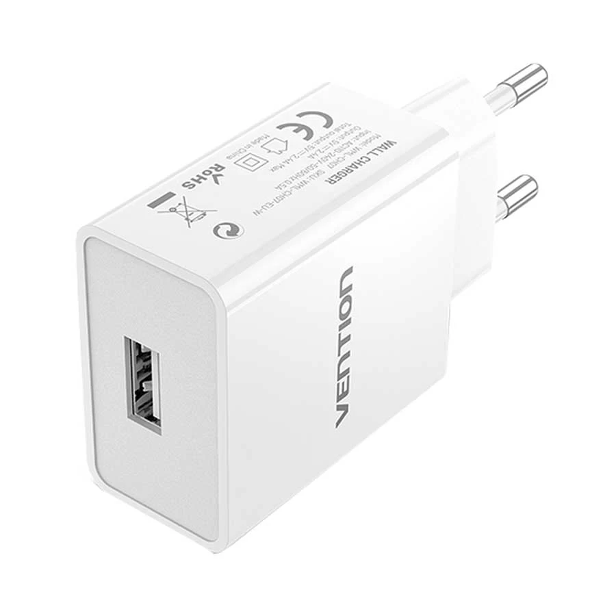 Vention WML-CH07-EU-W 1 Port 12W USB Wall Charger Wall Charger Price in Bangladesh