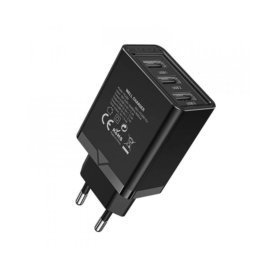 Vention FEAB0-EU 3-Port USB 12W Wall Charger Price in Bangladesh