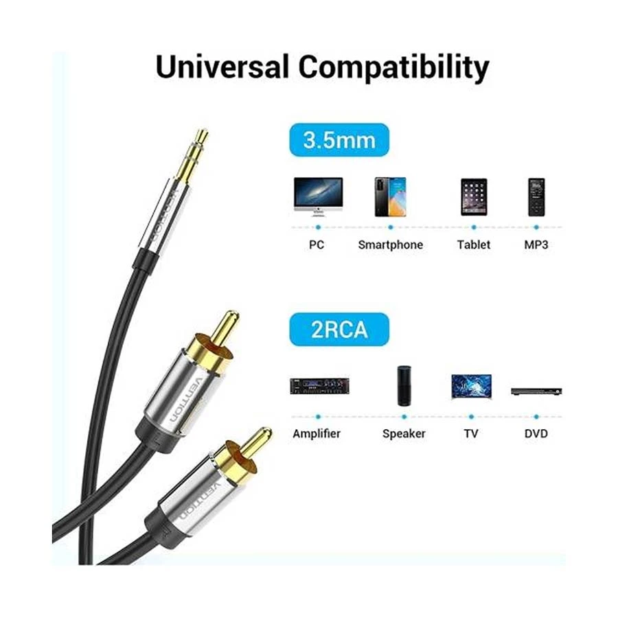 Vention BCFBL 3.5mm Male to 2 RCA Male Audio Cable