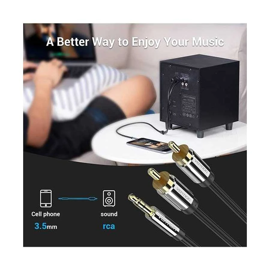 Vention BCFBL 3.5mm Male to 2 RCA Male Audio Cable Price in BD