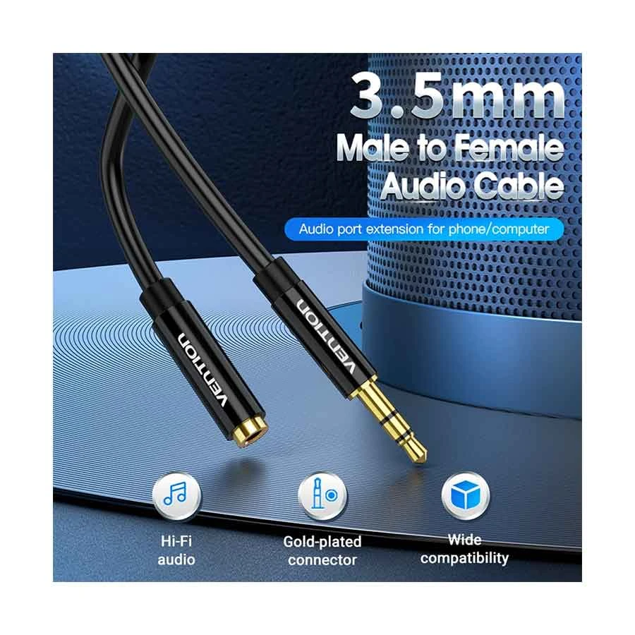 Vention BBZBH 3.5mm Male to Female Audio Cable Price in BD