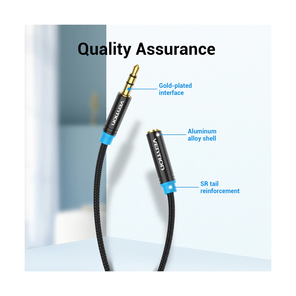 Vention VAB-B06-B500-M 3.5mm Male to Female Audio Cable specifications