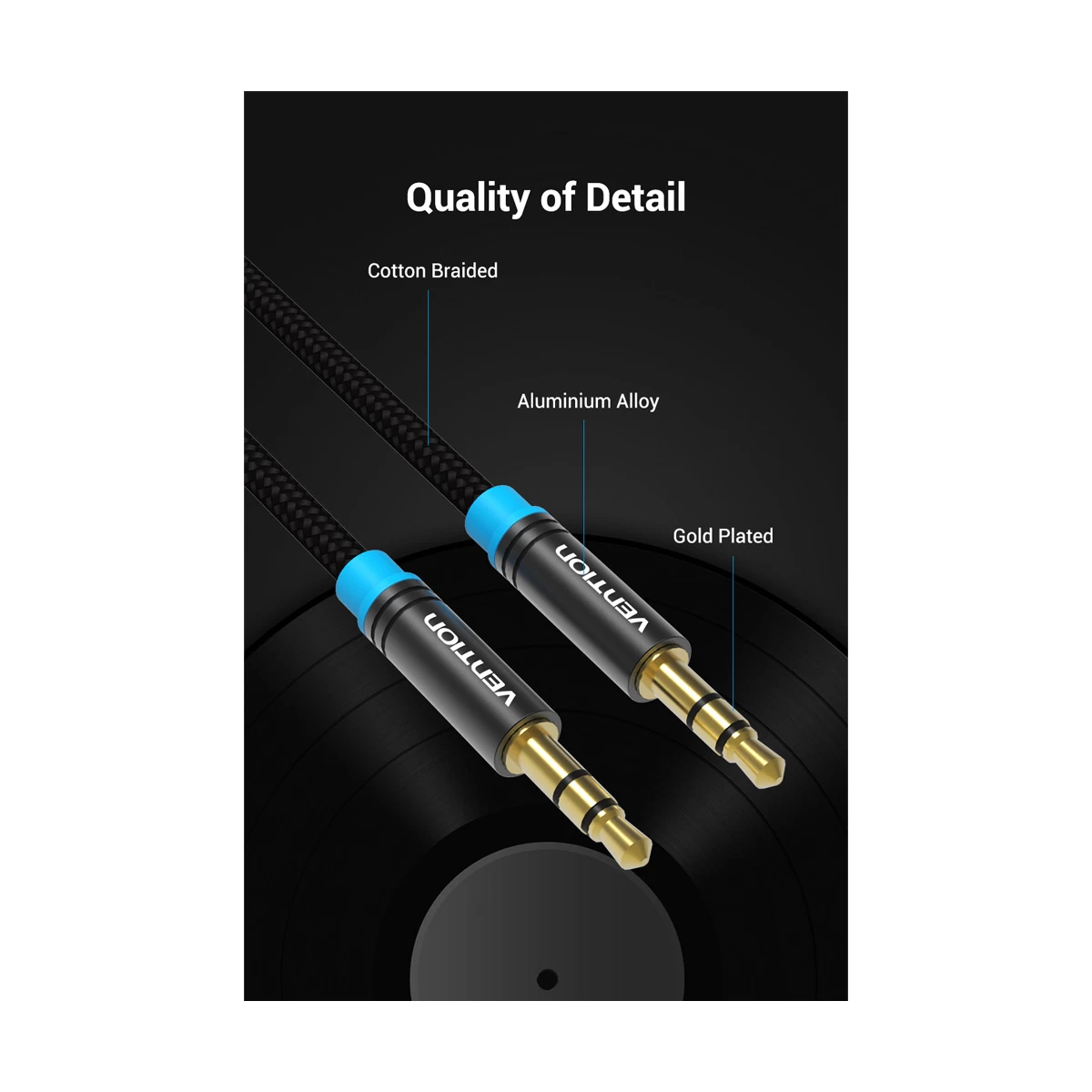 Vention P350AC500-B-M 3.5mm Male to Audio Cable in BD
