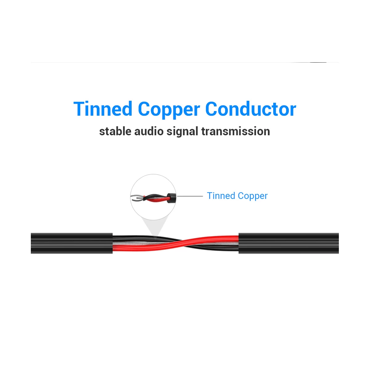 Vention BABBF 6.5mm Male to 3.5mm Male Audio Cable