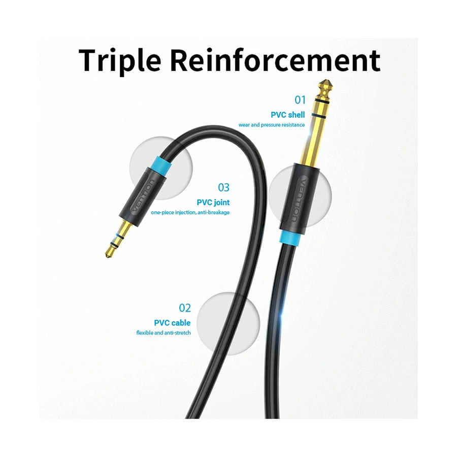 Vention BABBJ 6.5mm Male to 3.5mm Male Audio Cable