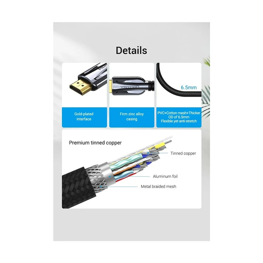 Vention AALBG HDMI Male to Cable / Converter / HUB in BD