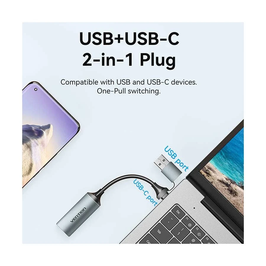 Vention ACWHA Type-C & USB Male to HDMI Female Cable / Converter / HUB Price in Bangladesh