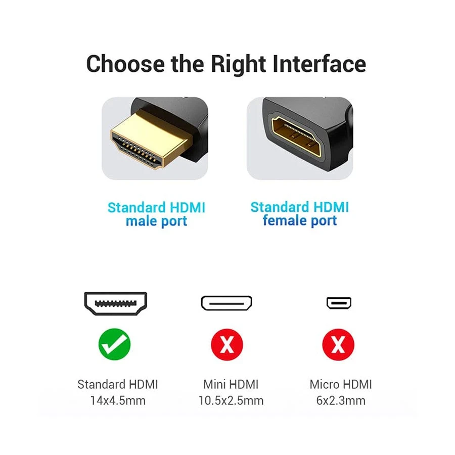 Vention AIMB0 HDMI Male to Female HDMI Converter Best Price
