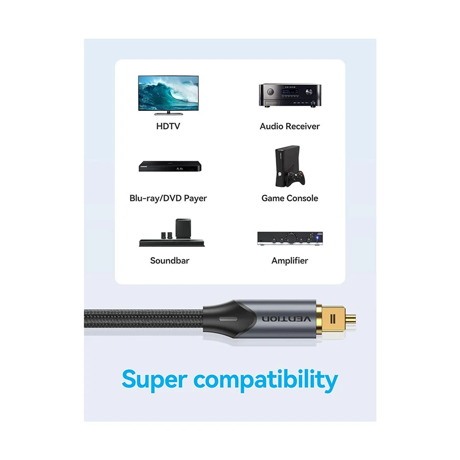 Vention BAVBH Toslink Male to Male Cable / Converter / HUB Price in BD