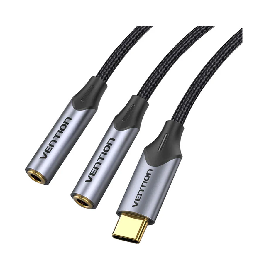Vention BGNHY Type-C Male to Dual 3.5mm Female Type-C Converter