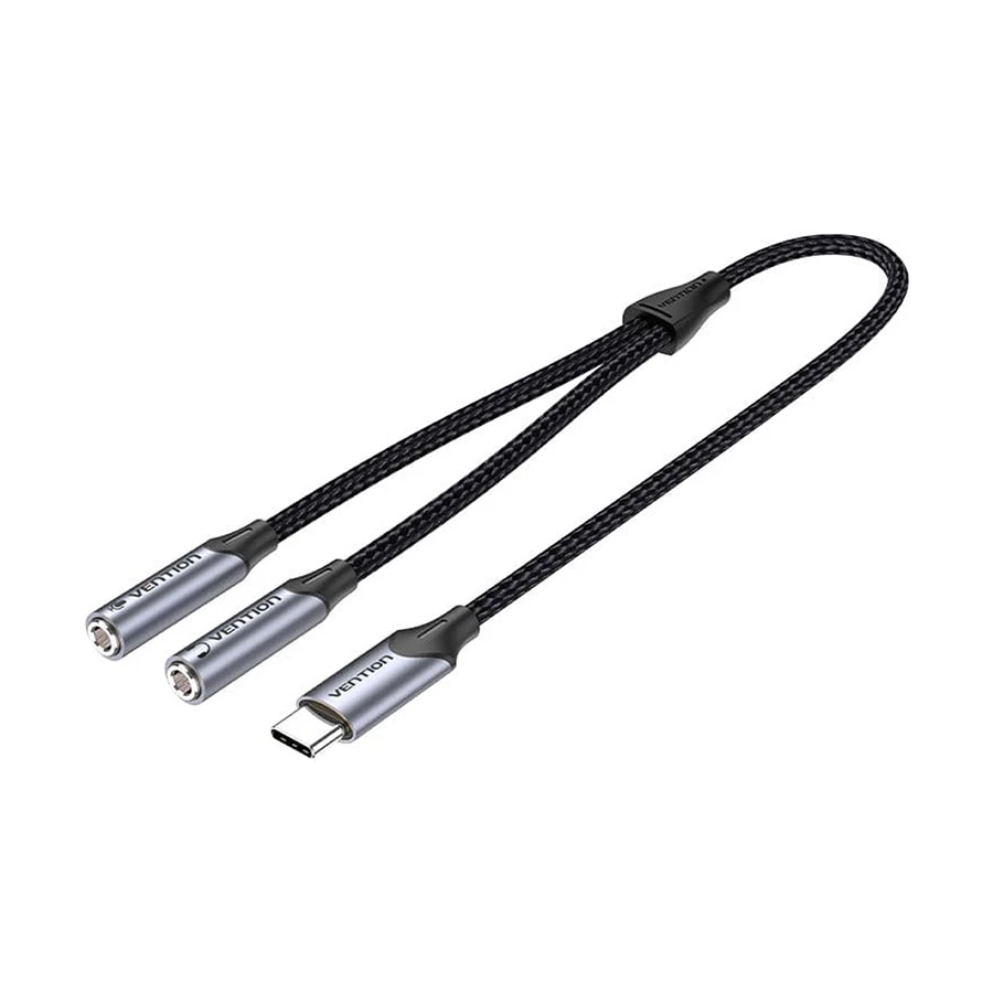 Vention BGPHY Type-C Male to Dual 3.5mm (TRS) Female Cable / Converter / HUB
