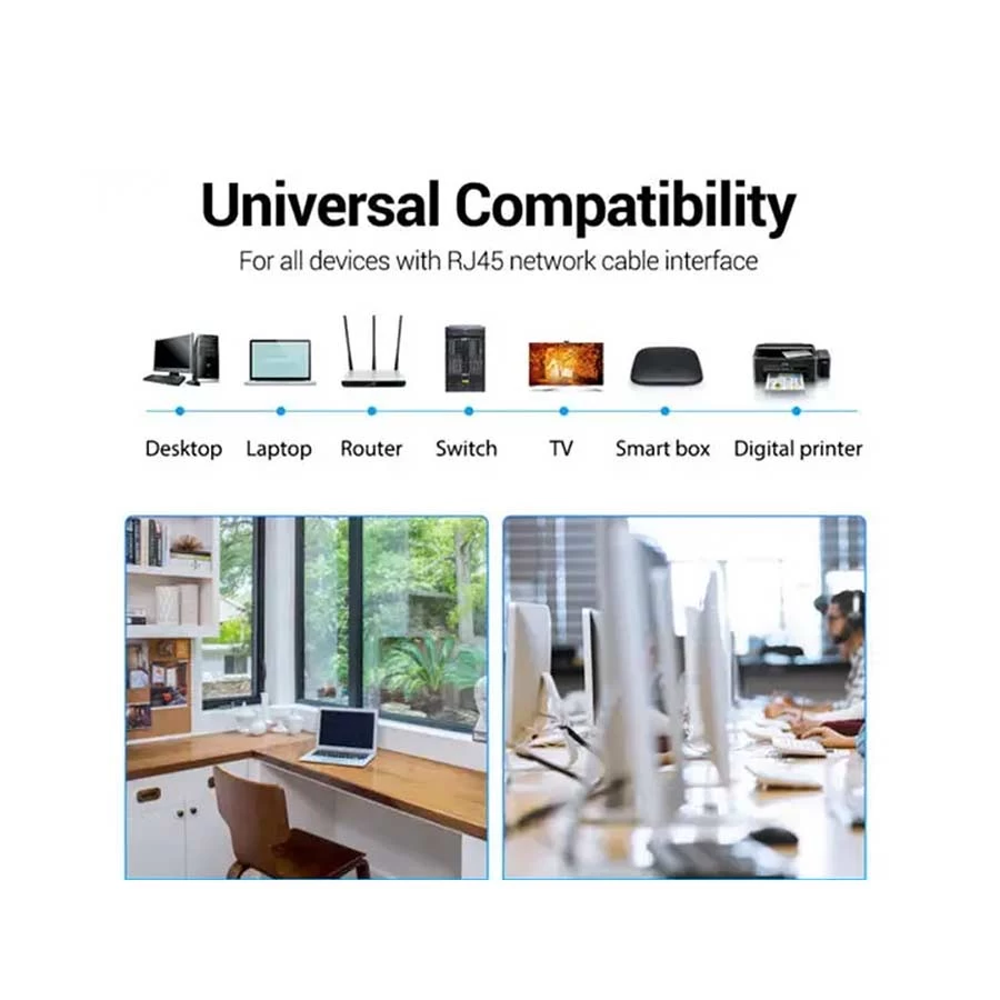 Vention IBKBQ Cat-6 Network Cable in BD