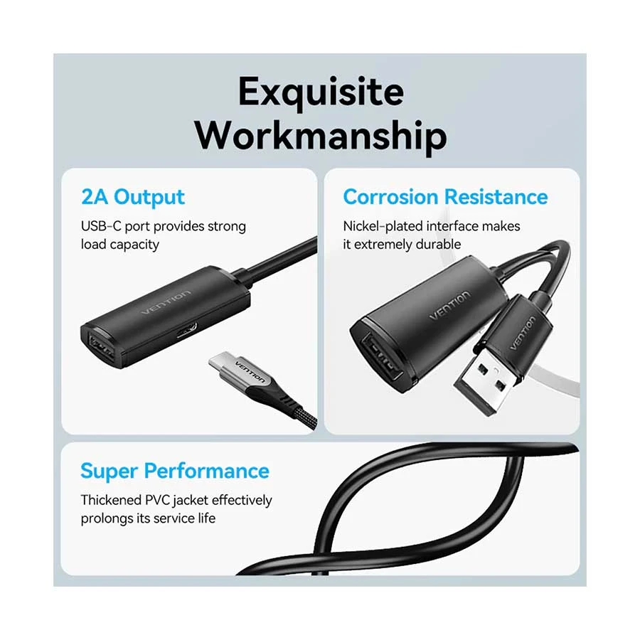 Vention CBKBN USB Male to Female Cable / Converter / HUB Price in BD