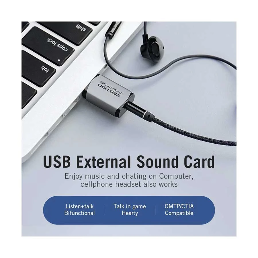 Vention CDLH0 USB Male to 3.5mm Female Cable / Converter / HUB in BD