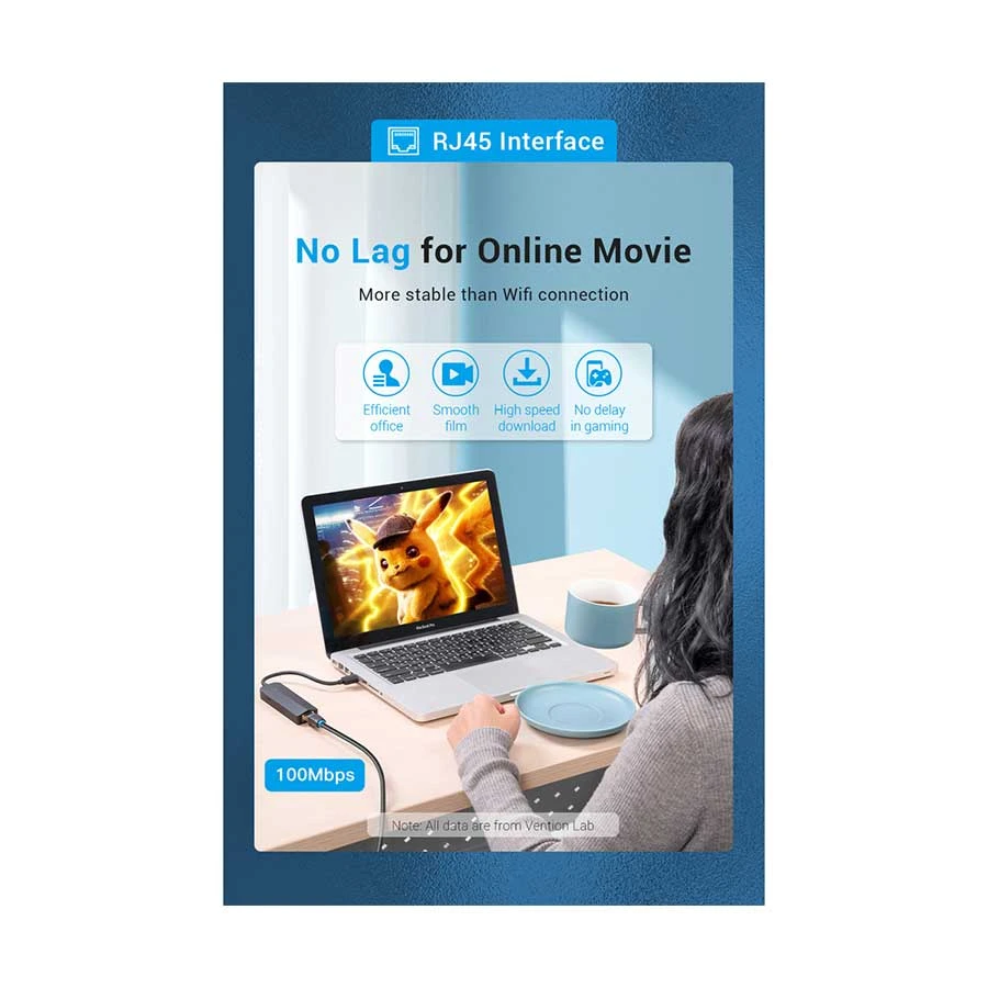 Vention CHPBB USB Male to Tri USB & LAN Female USB Converter Price in BD