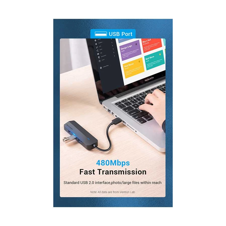 Vention CHPBB USB Male to Tri & LAN Female USB Converter specifications