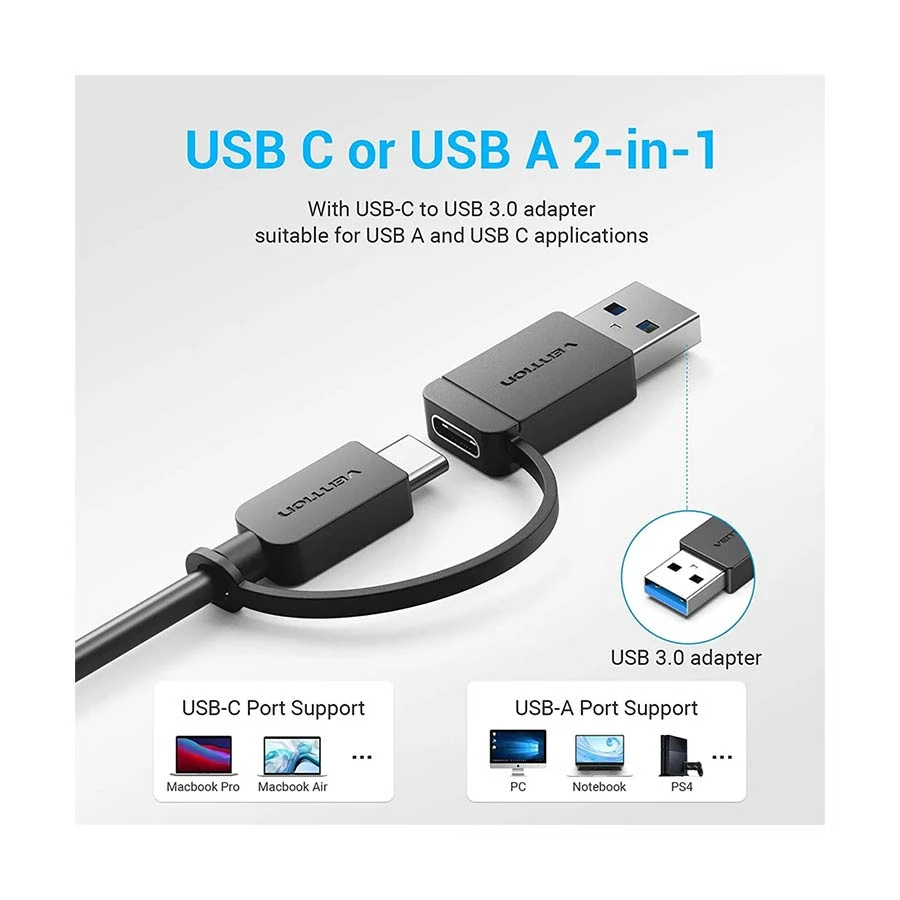 Vention CHTBB USB & Type-C to Micro Quad USB HUB Price in Bangladesh