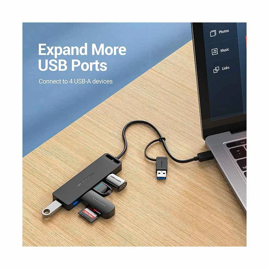 Vention CHTBB USB & Type-C to Micro USB & Quad USB USB HUB Price in BD
