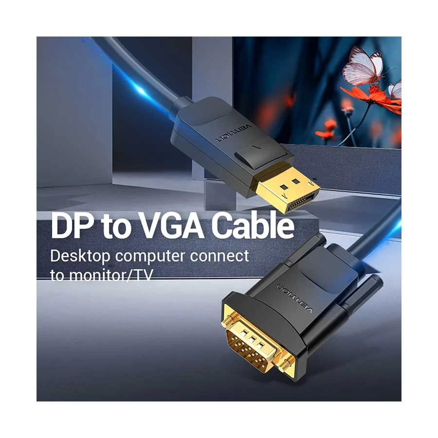 Vention HBLBG DisplayPort Male to VGA Cable / Converter / HUB Price in Bangladesh