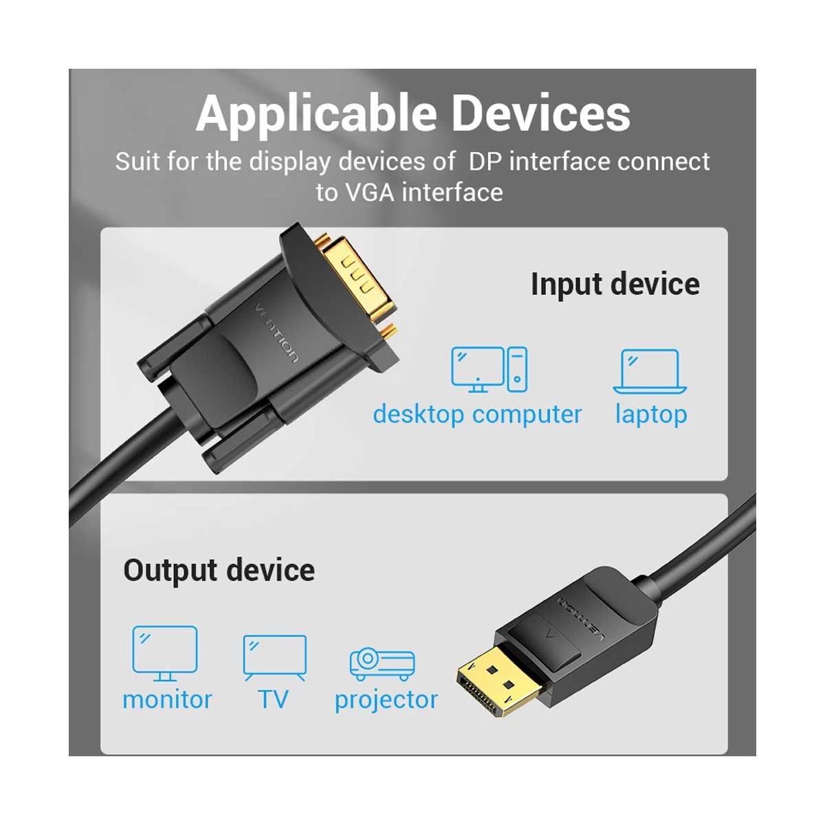 Vention HBLBJ DisplayPort Male to VGA All Brands in BD