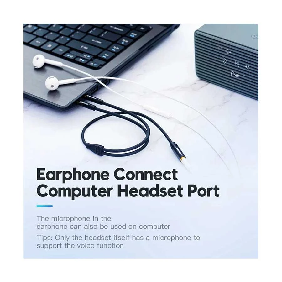 Vention Dual 3.5mm Male to Female Cable / Converter / HUB in BD