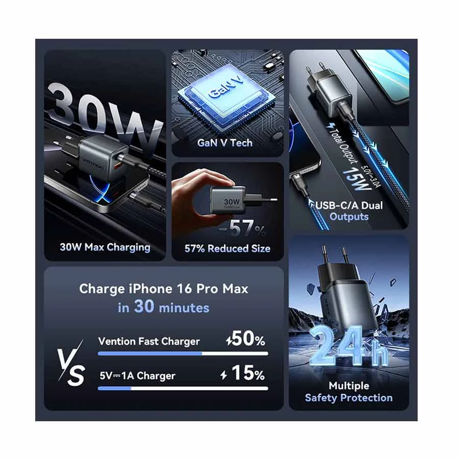 Vention FEWH0-EU Wall Charger specifications