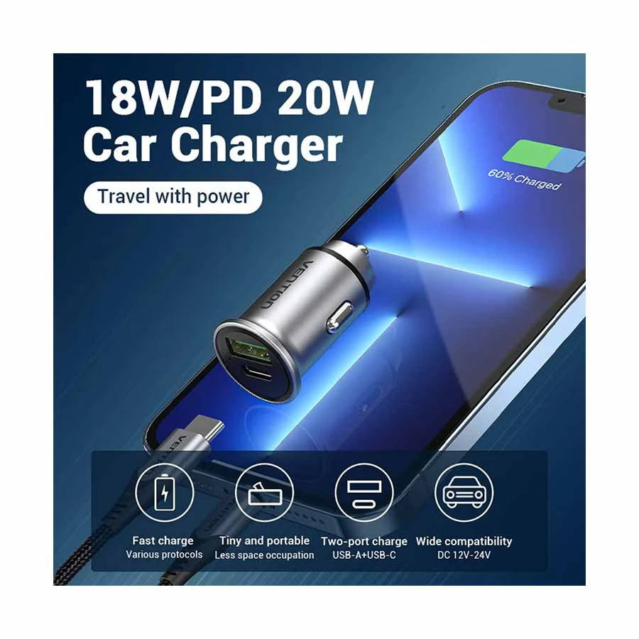 Vention FFBH0 Car Charger Price in Bangladesh