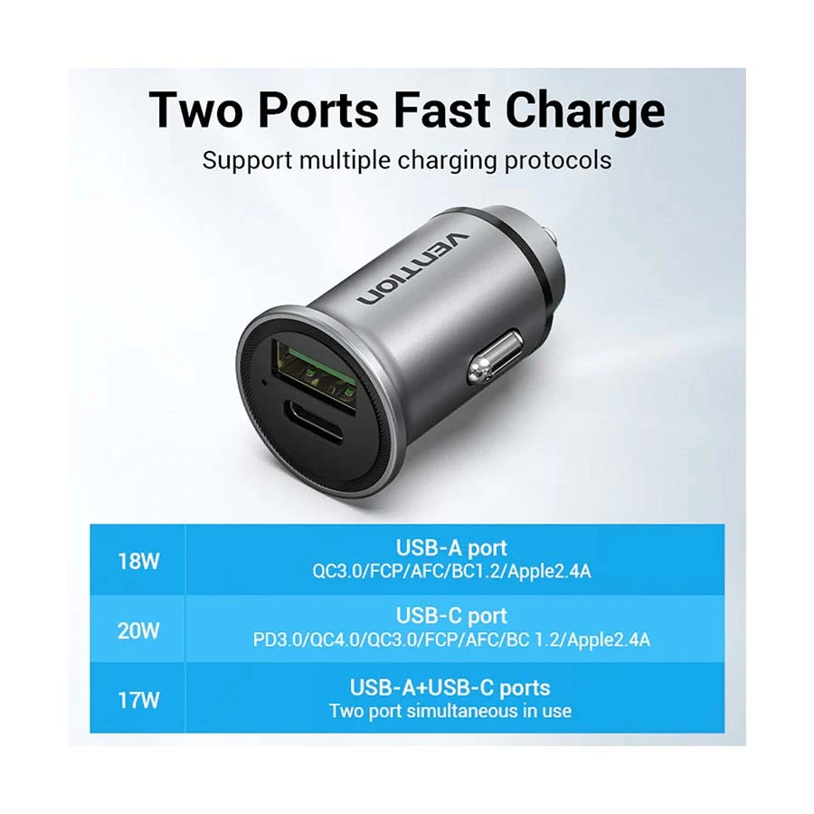 Vention FFBH0 Car Charger in BD