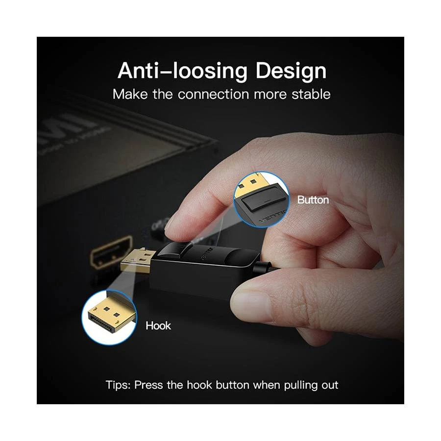 Vention HBFBB DisplayPort Male to VGA Female Display Port Converter in BD