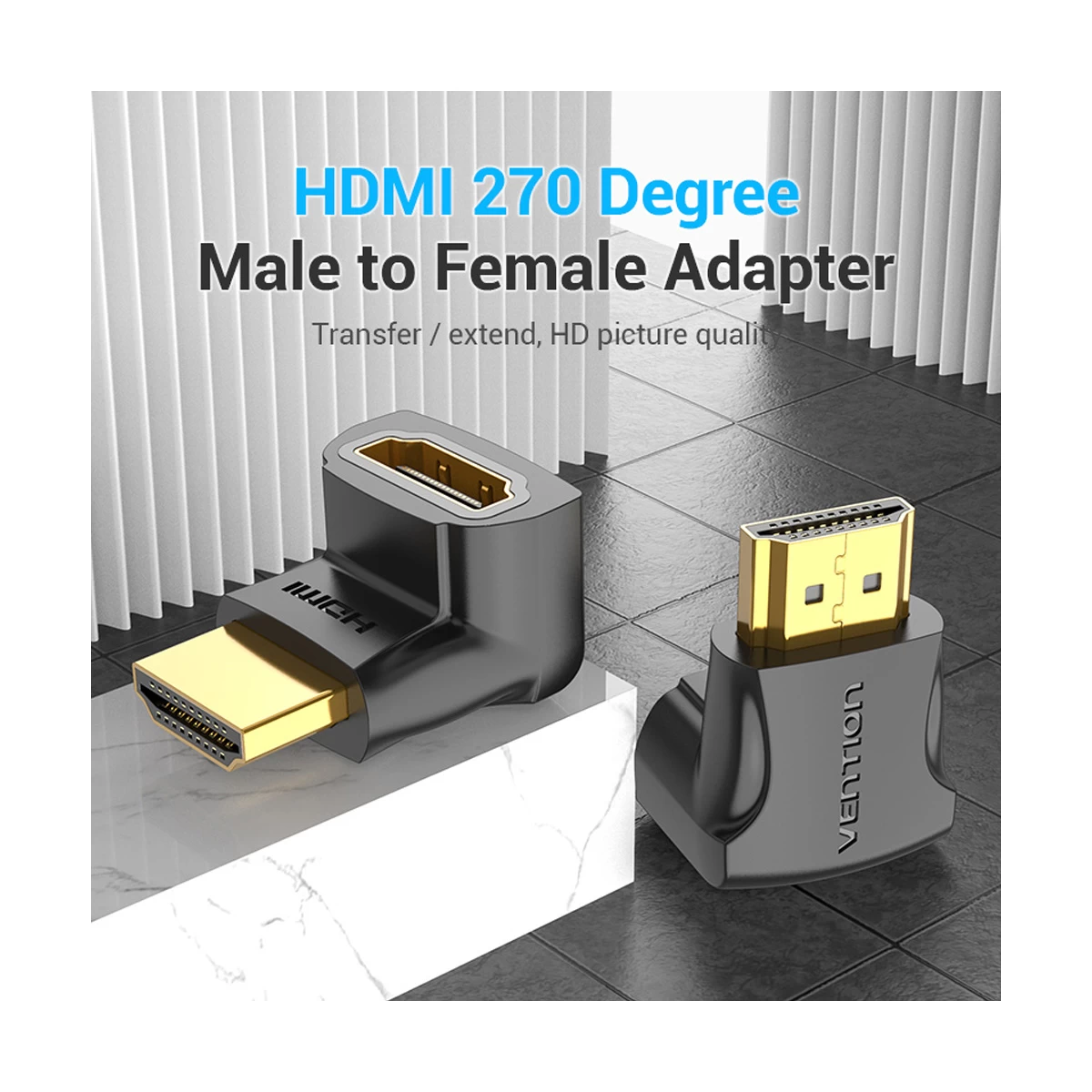 Vention AINB0 HDMI 270 Degree Male to Female HDMI Converter Price in Bangladesh