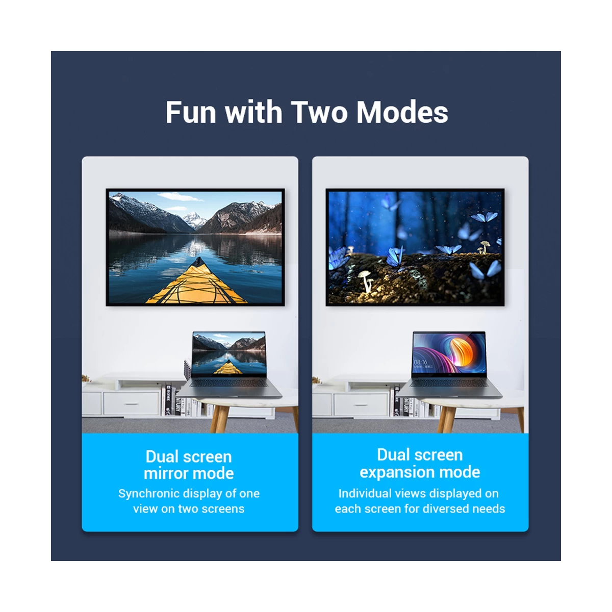 Vention AINB0 HDMI 270 Degree Male to Female HDMI Converter specifications