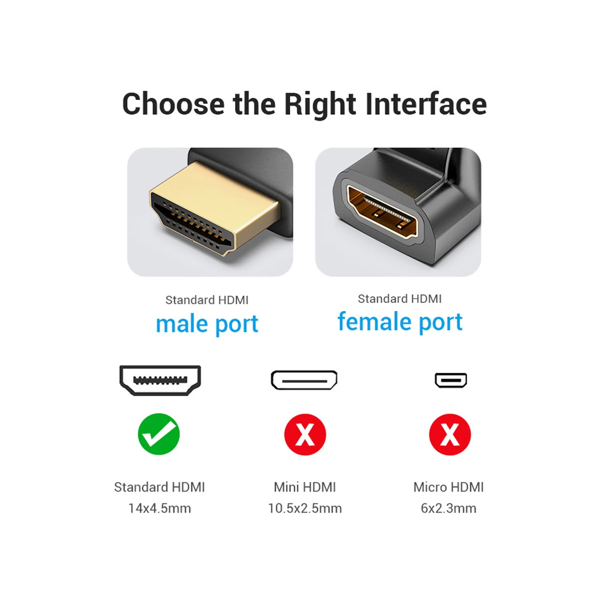 Vention AINB0 HDMI 270 Degree Male to Female HDMI Converter Best Price