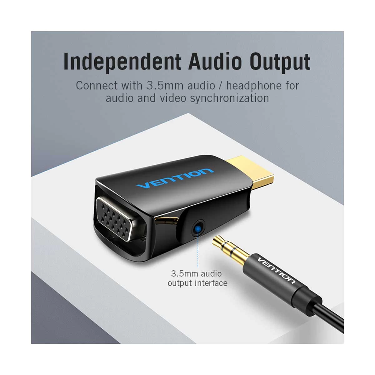 Vention AIDB0 HDMI Male to VGA & 3.5mm Female HDMI Converter in BD