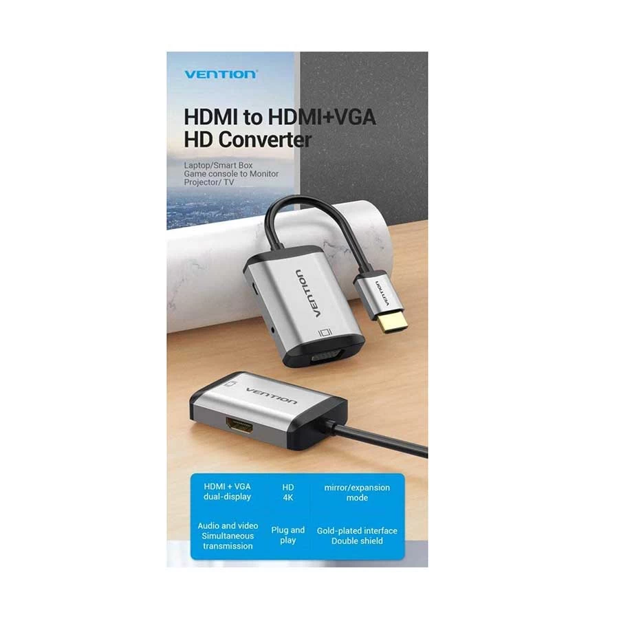 Vention AFVHB HDMI Male to VGA, HDMI, Micro USB & 3.5mm Female HDMI Converter Price in Bangladesh