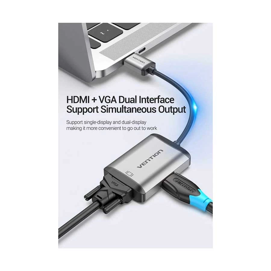Vention AFVHB HDMI Male to VGA, HDMI, Micro USB & 3.5mm Female HDMI Converter in BD