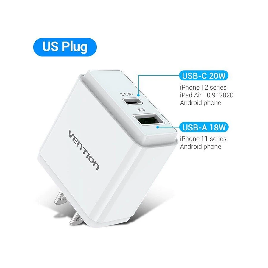 Vention QC67-US-W Wall Charger in BD
